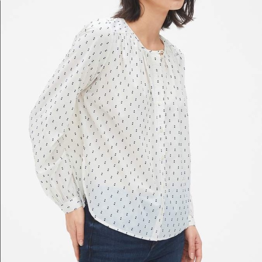 Gap navy clip blue dot top